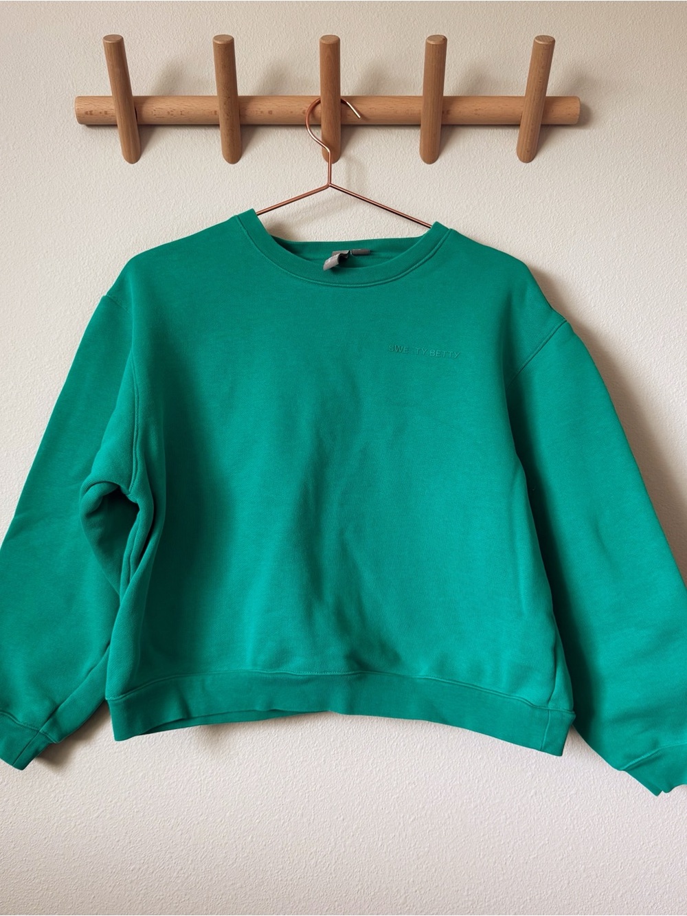 Sweaty Betty Green Elevated Crewneck Sweatshirt